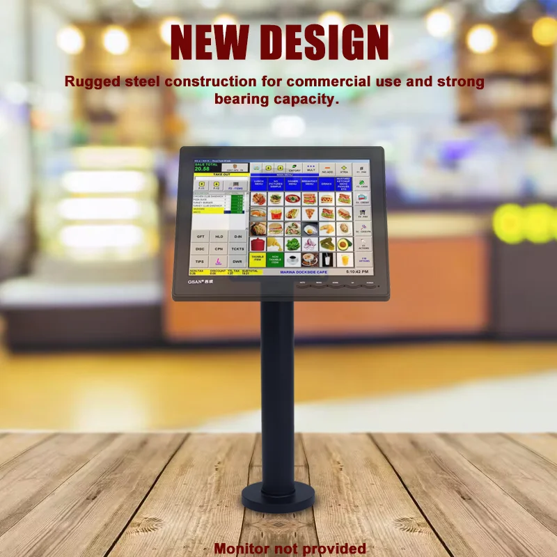 Desktop VESA standard 75x75mm mounts for retail A Pole dual single monitor stand with height adjustment