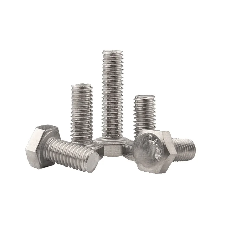 MADE IN CHINA Durable M8 M10 M12 White Nickel 304 Stainless Steel Hex Head Hexagon Hex Head Miniature Leveling Screw