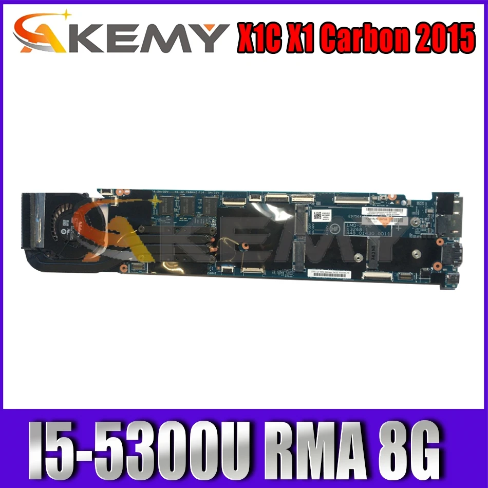Akemy 13268-1 448.01430.0011 для ThinkPad X1C X1 углерода 2015 I5-5300U RMA 8G 00HT347 00HT359 Материнская плата ноутбука Проверка прошла успешно