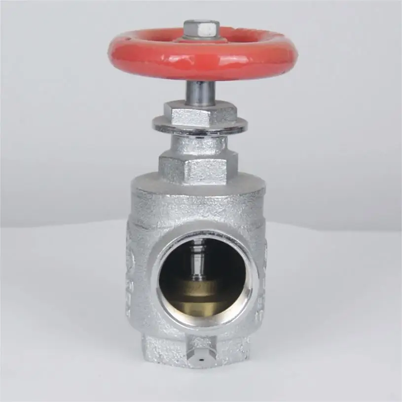 Brass Fire Fighting Pipes Fire Protection System Fire Sprinkler System Brass Angle Hose Valve with red painted FM UL Certificate