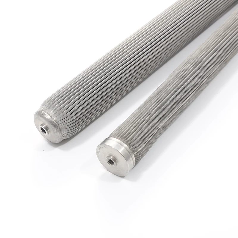 304 316 stainless steel cylindrical filter elements mesh pleated filter for industry