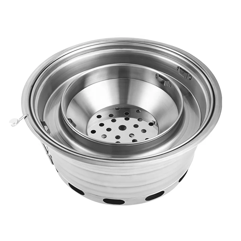 Best Selling Korean Bbq Grill Commercial Tabletop Charcoal Grill Korean Grill 400mm Large Custom Baking Pan Oven For Restaurants