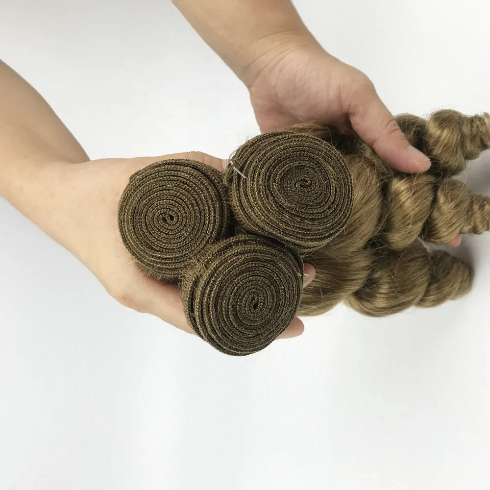 factory 8A customized peruvian hair weft,Ali Show Natural 613 Loose Wave 27 Blonde Virgin Brazilian Human Hair Weaves 16 inch