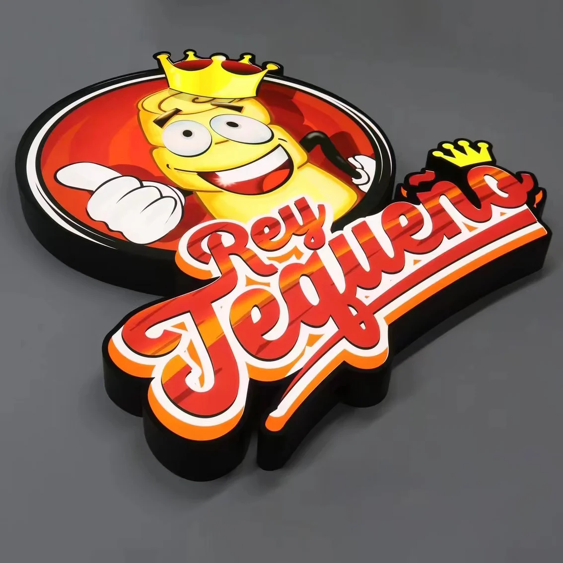 Custom Wall Side Hanging Board Circle Mounted Signboard Two sides Led Light Box Sign for bar,restaurant,store Signs