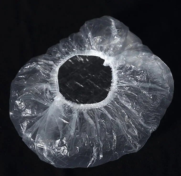 Cheap Waterproof Salon Hair Dry Processing Cap / Plastic Transparent Hair Cover Disposable Shower Caps