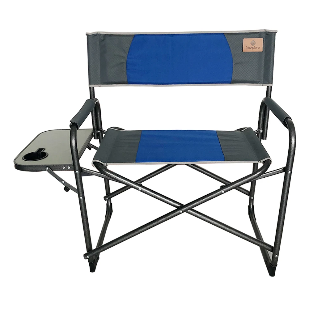 Большие складные стулья для режиссера кемпинга, стул для режиссера wanderer touring, металлический стул для режиссера с боковым столом