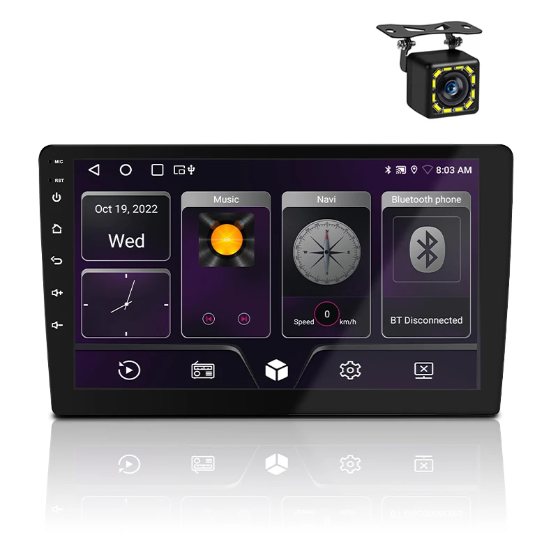 semi-hosted 9 inch 1g 32g magnitofon gps android audio system for car