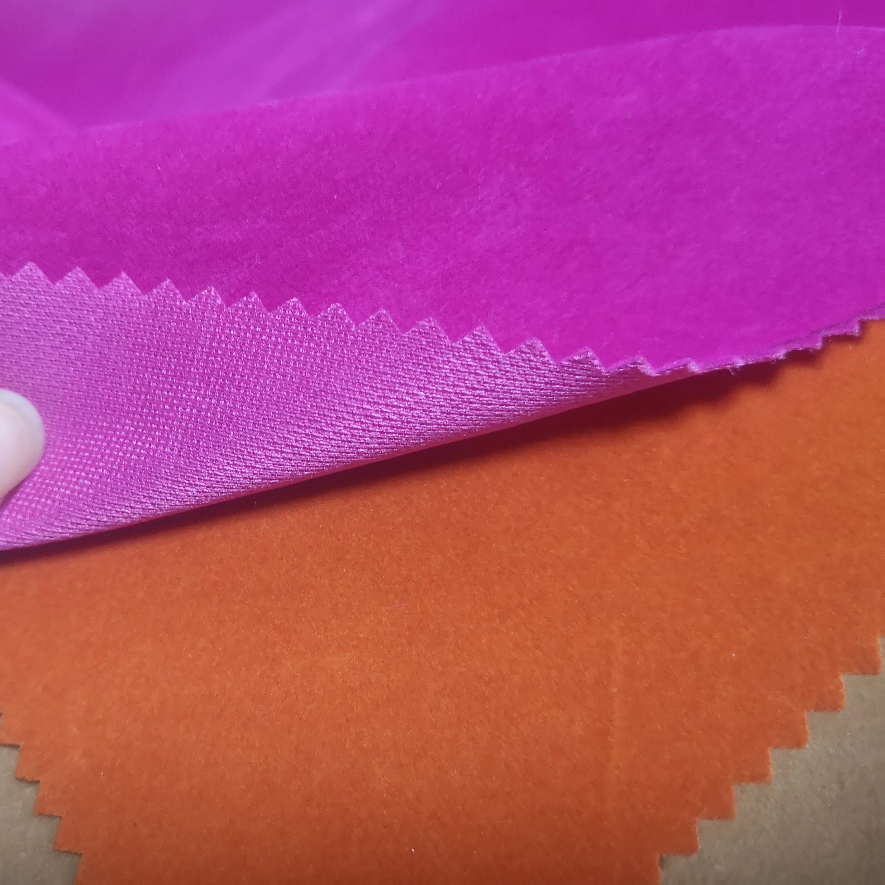 Weave 58 inch 180gsm 80%polyester 20%rayon velour flock fabric flocking for shoes material/box surface