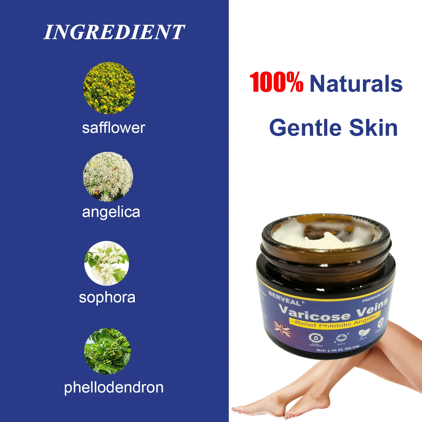 Varicose Veins Creams, Varicose Veins Treatment for Legs Suitable for Spider Veins, Improve Blood Circulation