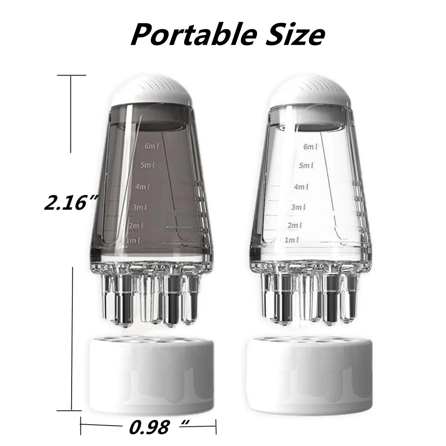 Hair care solution 6ml ball massage head administration application and guide comb