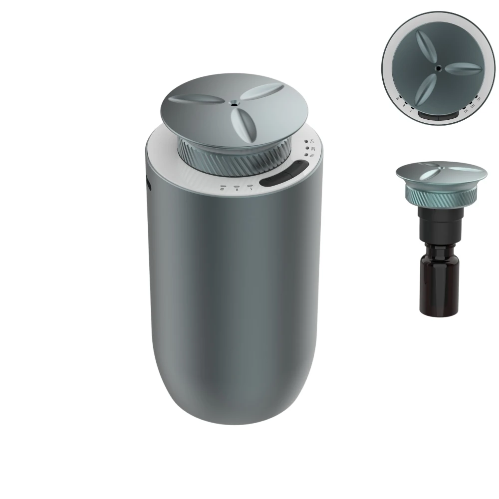 Алюминиевый Ультразвуковой аромадиффузор с питанием от аккумулятора, USB Автомобильные бесводные диффузоры эфирного масла
