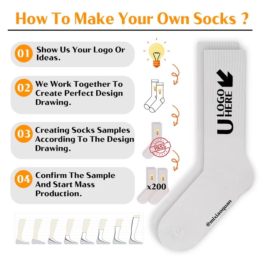 High quality neutral plain socks custom logo fashion street cotton socks custom design