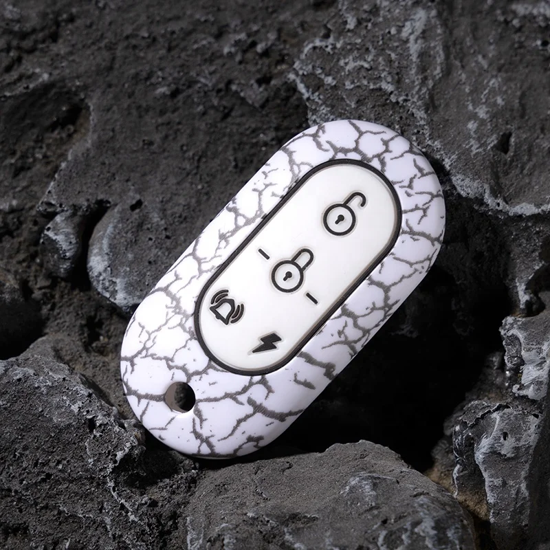 carbon fiber Abs silicone  wooden skull car key case for YADEA silicone car remote key cover