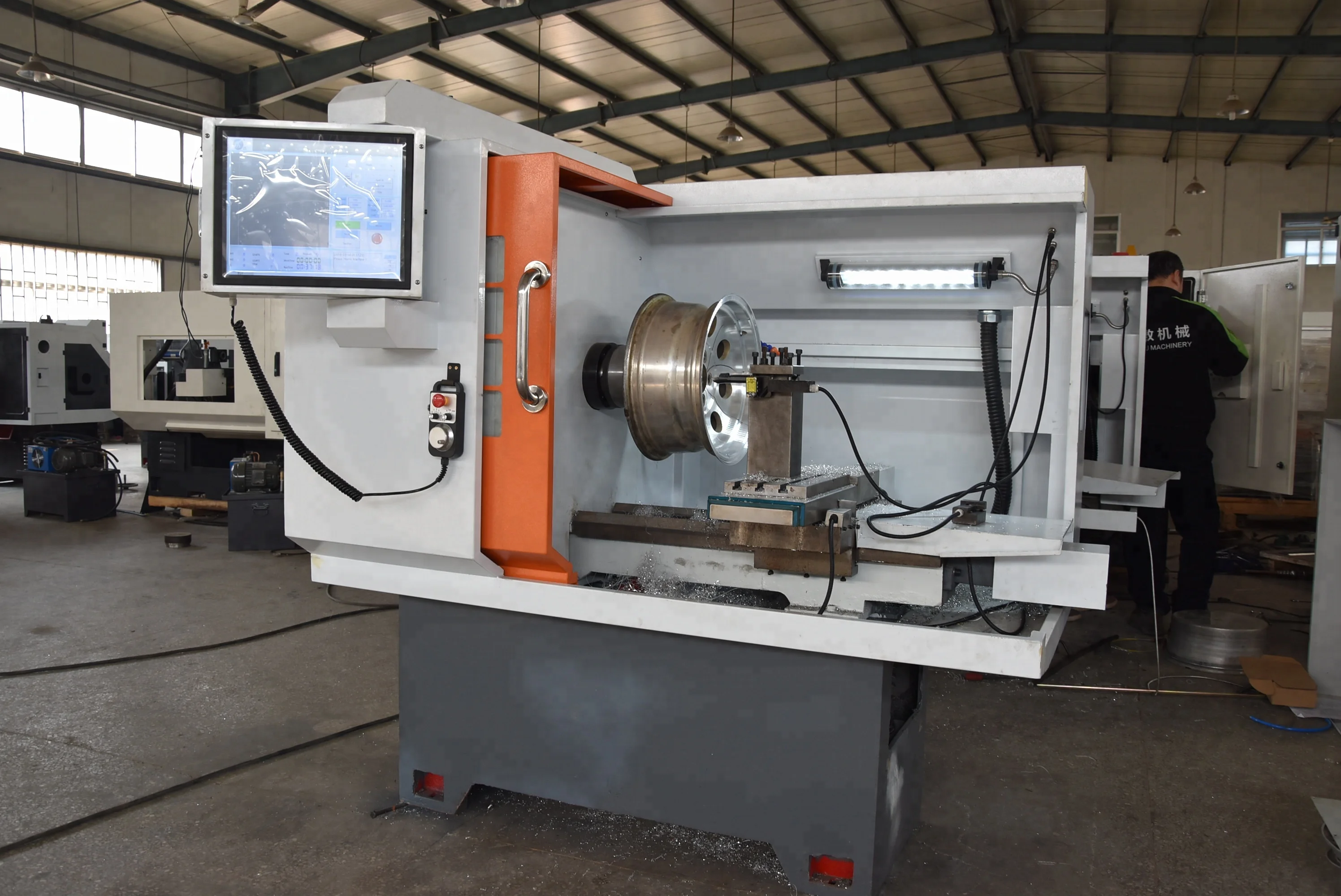 Hot Selling CNC Alloy Wheel Lathe CK6160Q Rim Surface Refurbishment