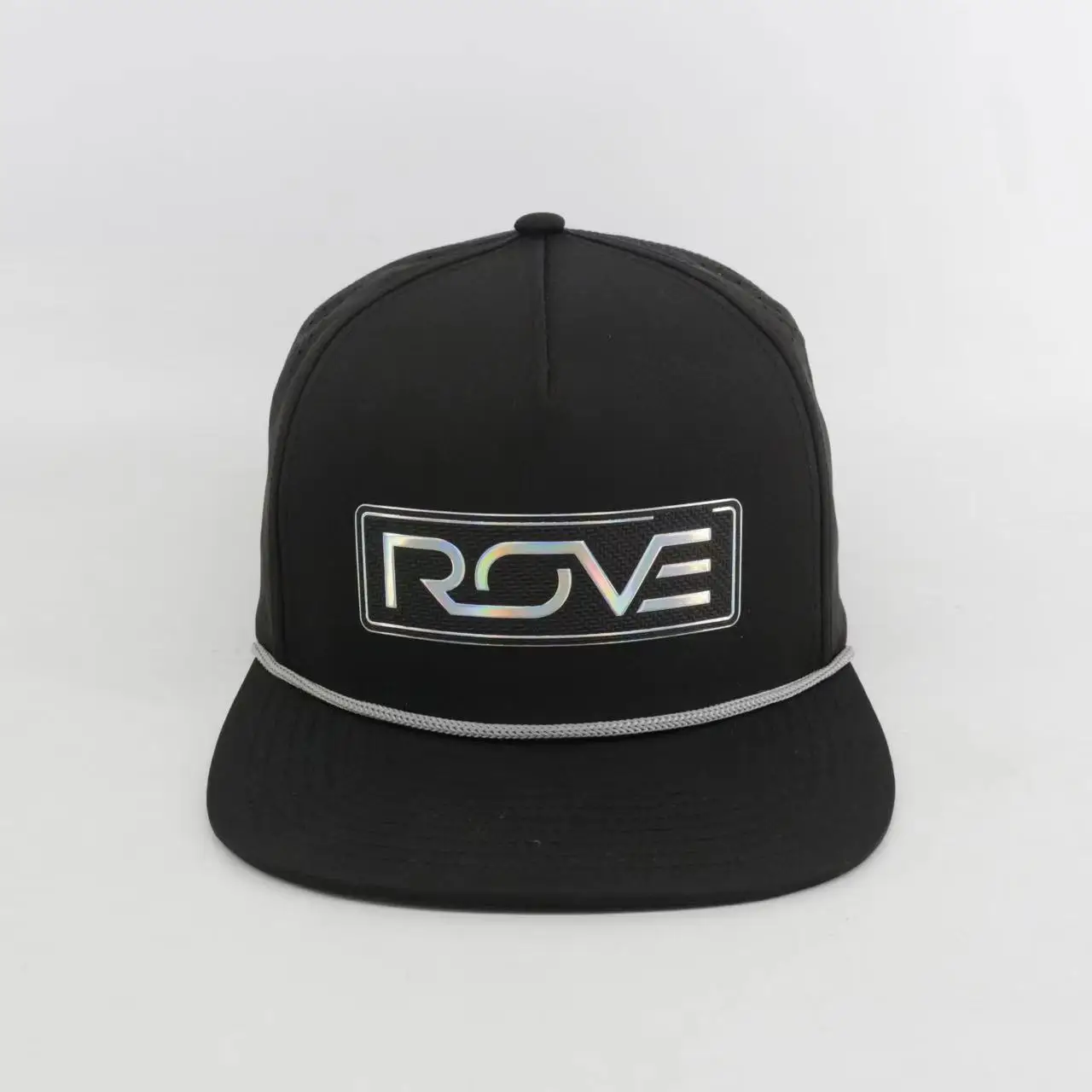 sport Hat with carbon fiber texture and  iridescent color patch logo 77mm