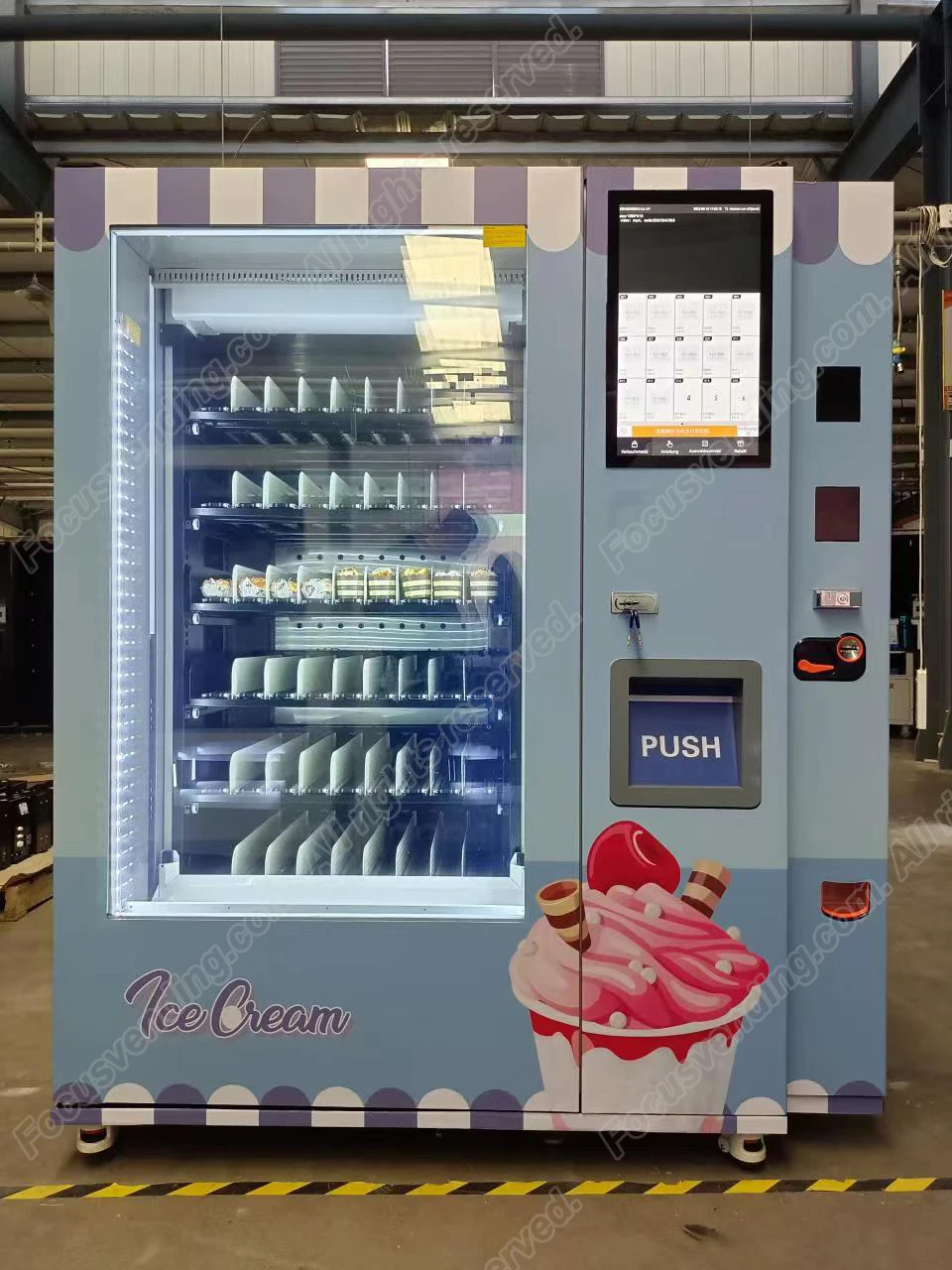 automat ice cream vending machine coin in park
