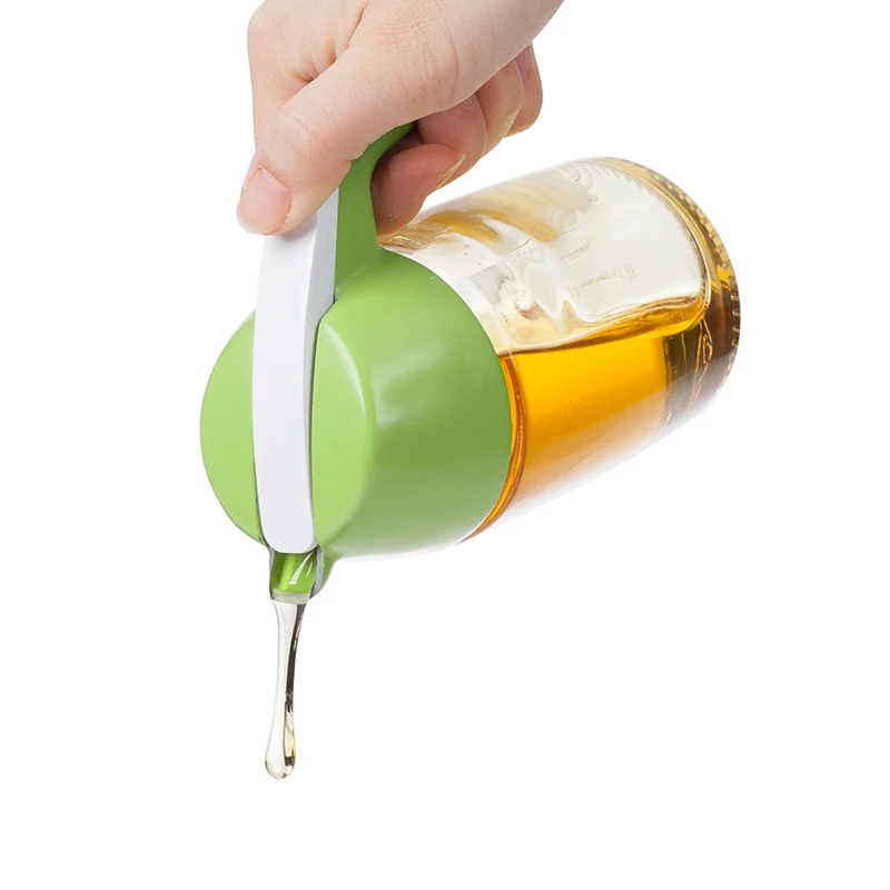 food grade high quality 250ml new design small unique round custom glass coffee sugar syrup dispenser bottle jars for honey