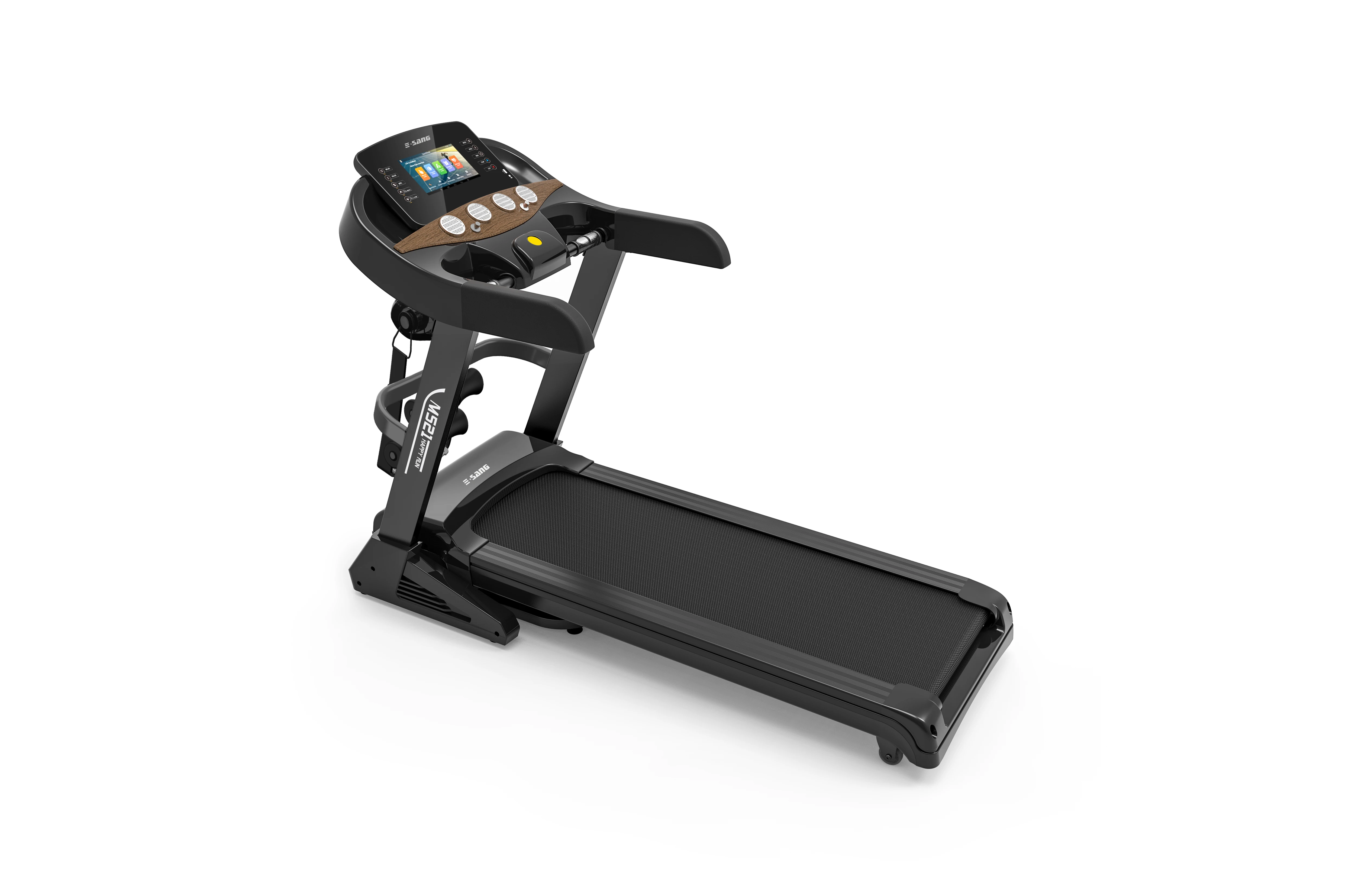 EQi  Viewable Solid Strong Noiseless Treadmill Handheld Running Machine Fitness Equipment