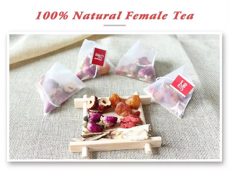 OEM ODM Woman Womb Detox Tea Rose Flower Flavored Female Period Pain Relief Tea Herbal Supplement For Women In Peroid