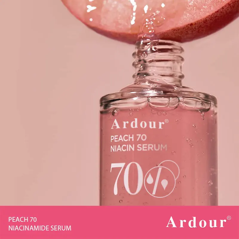 OEM brightening hydrating  hyperpigmentation treatment daily clean beauty Peach 70% Niacinamide Serum 30ml