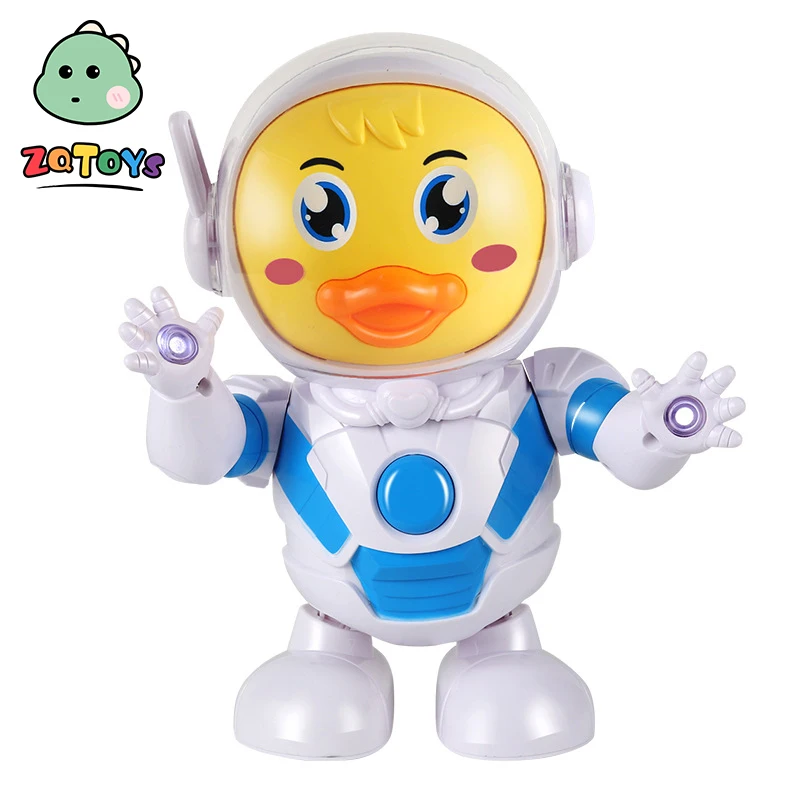 Zhiqu Toys Dance Cute Duck Music Light Electric Toy Salute Rocking Duckling Gift Stall