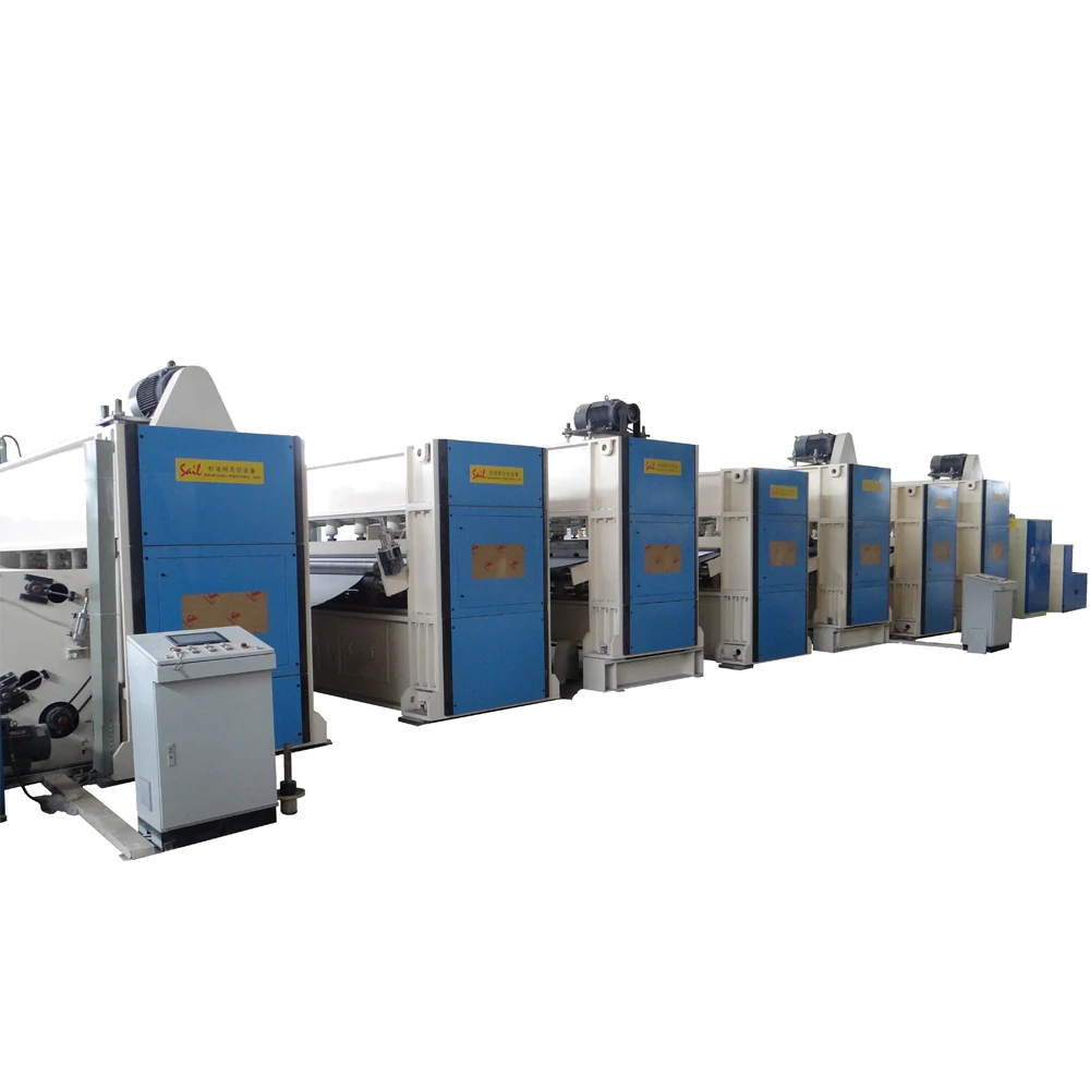 Needle punching non woven fabric production line machinery for polyester fiber carpet