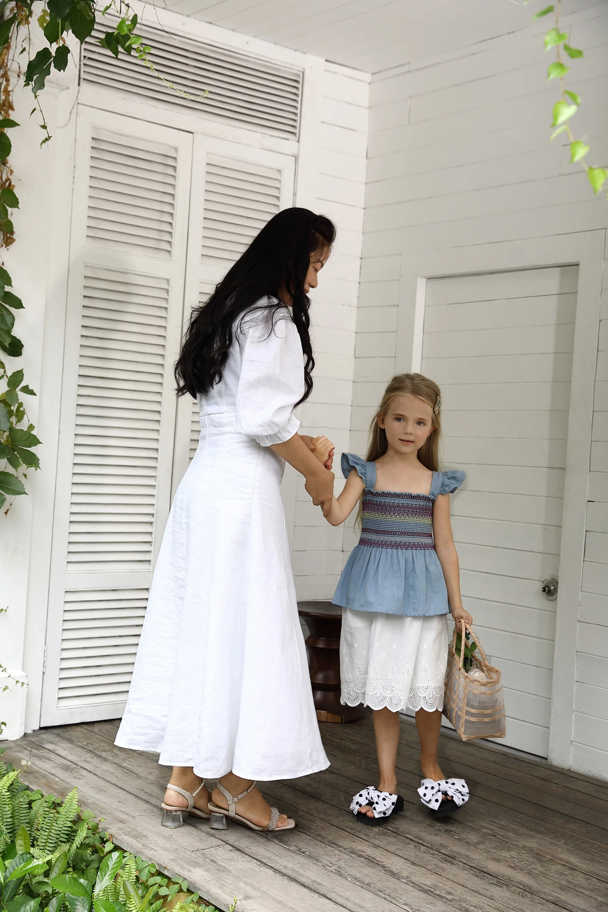 Mother And child dress Kids Cloths mother daughter colorful smocking dress mommy and me outfits