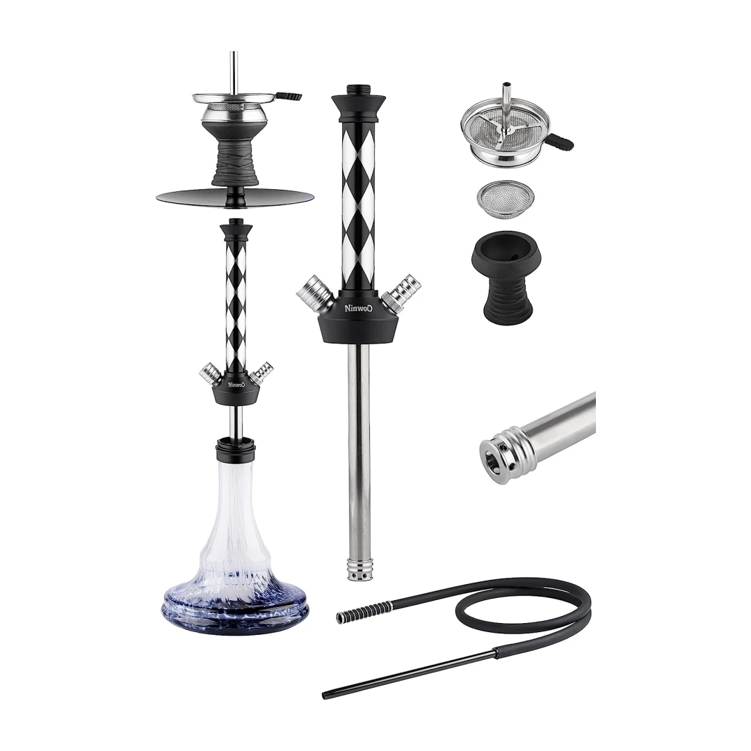 GT 2023 Hot Sale Display Package Custom Logo Eco Friendly hookah water pipe laser LED light hookah shisha