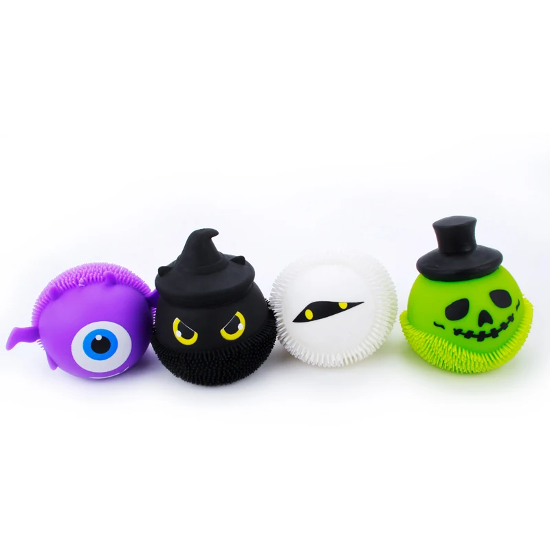 2023 wholesale squishy squeeze festival Halloween ball skull monster printing toys