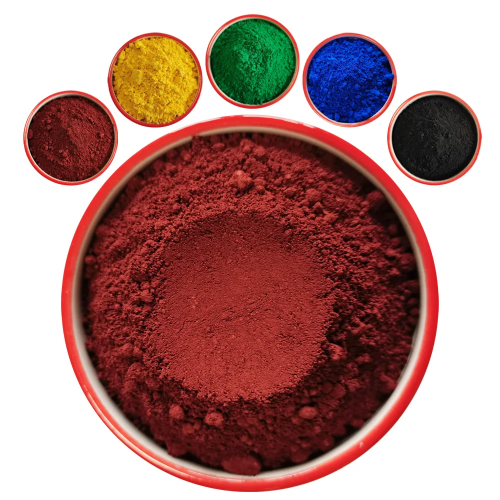 895 Iron Oxide Pigment Powders Deep Red Green Blue