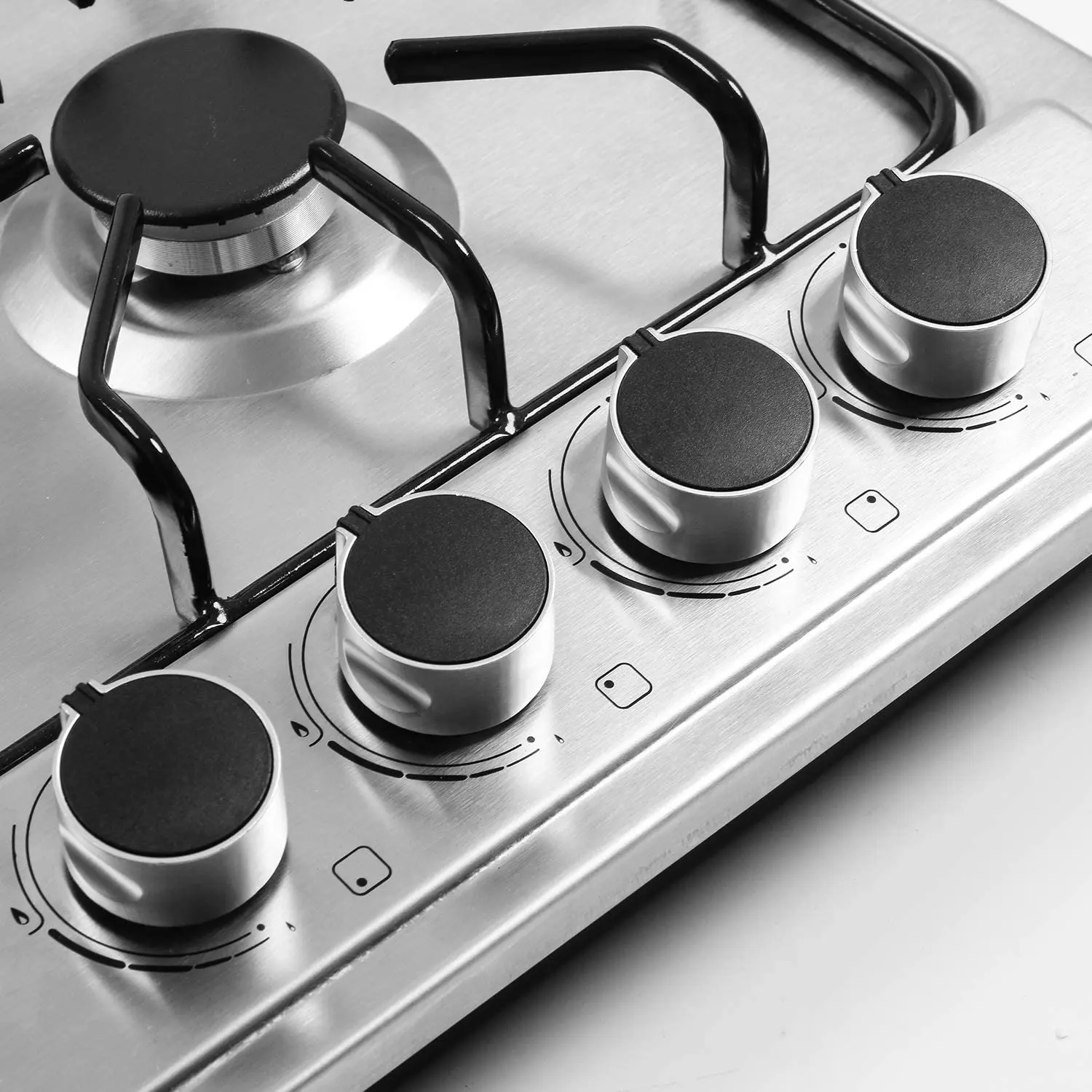 60cm Smart Cooktops with Stainless Steel Panel Two Gas and Two Electric Hob