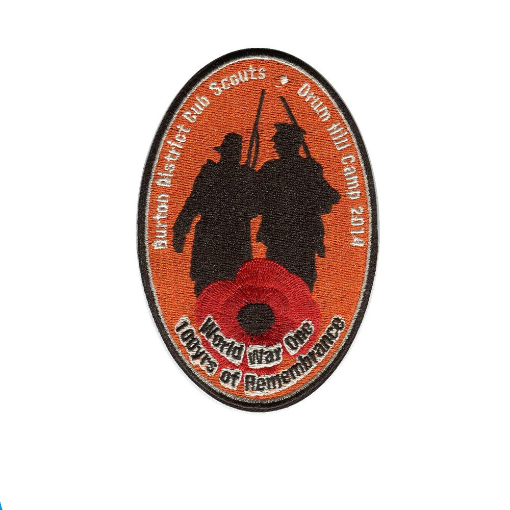 Stocked large sewing Embroidered badge custom design logo nylon army military embroidery applique patches for jeans clothing