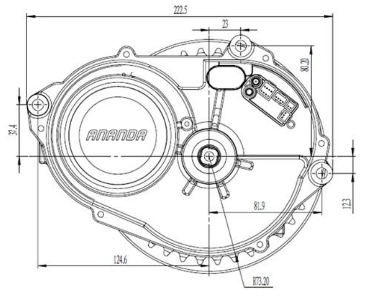 Hot Sale High Quality 36v 250w Mid Drive Motor Kit for Electric Bicycle Ebike Conversion Kit