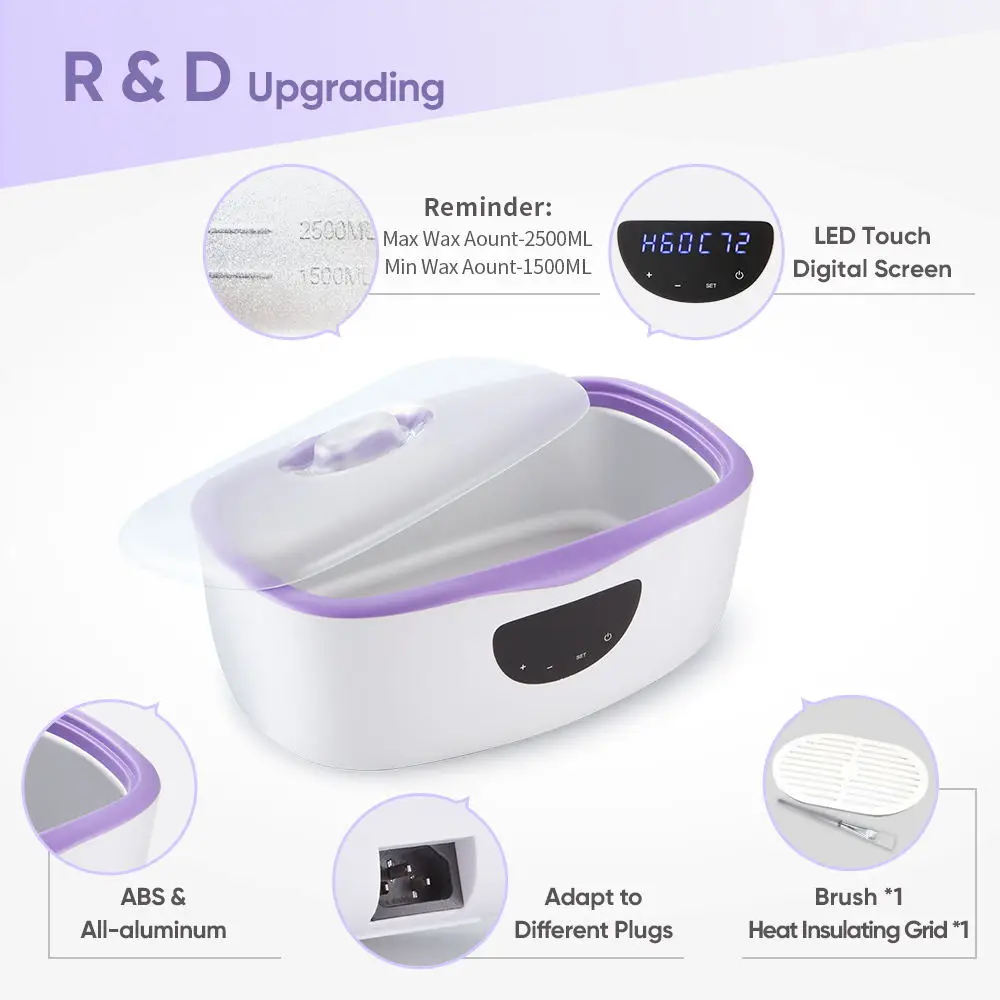 Wholesale  Price 4L Salon Beauty paraffin wax heater warmer Digital Touch Paraffin Bath  Machine for Home Deep Skin Moisturizer