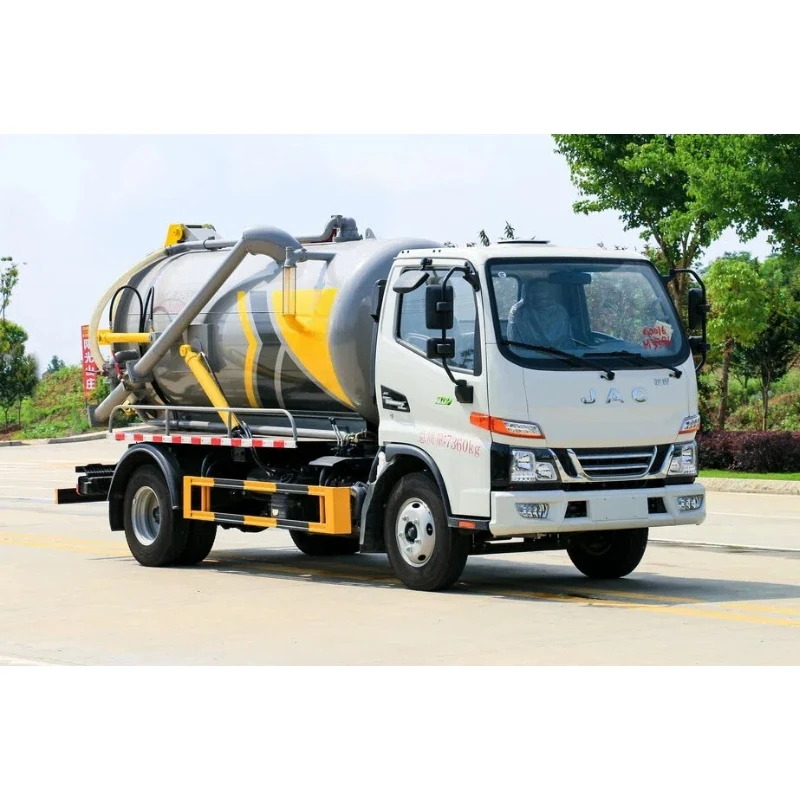 Configure high-power vacuum suction pump and high-quality hydraulic system Jianghuai JAC 5 cubic meter suction truck