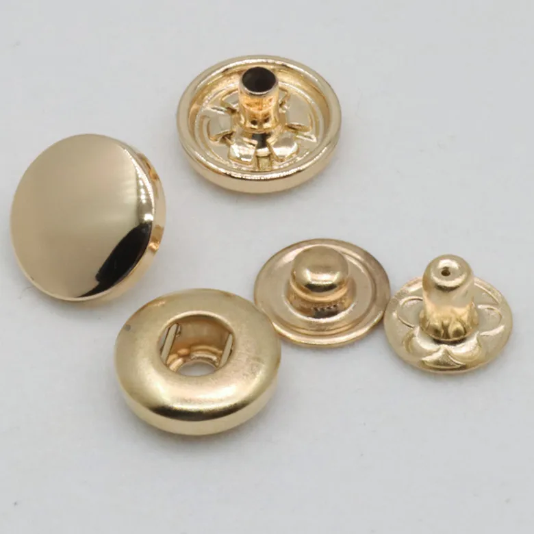 Button manufacturers sell the high quality custom black silver gold stud brass fasteners metal snap button
