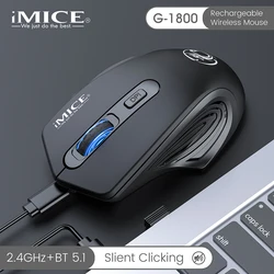 Top Sale Huayi Mouse Wireless Ergonomic Mouse 1600 DPI Silent 4 Buttons  LED Backlit  For MacBook Tablet Laptop Mute Mice Quiet