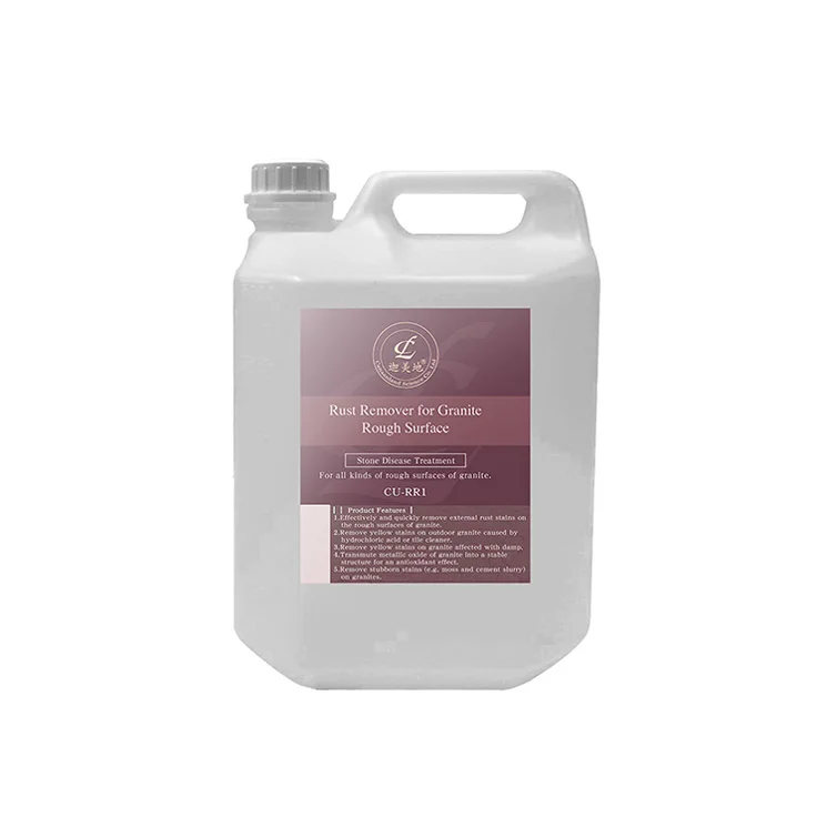 Odor-free granite rust remover cleaning chemicals for outdoor stone