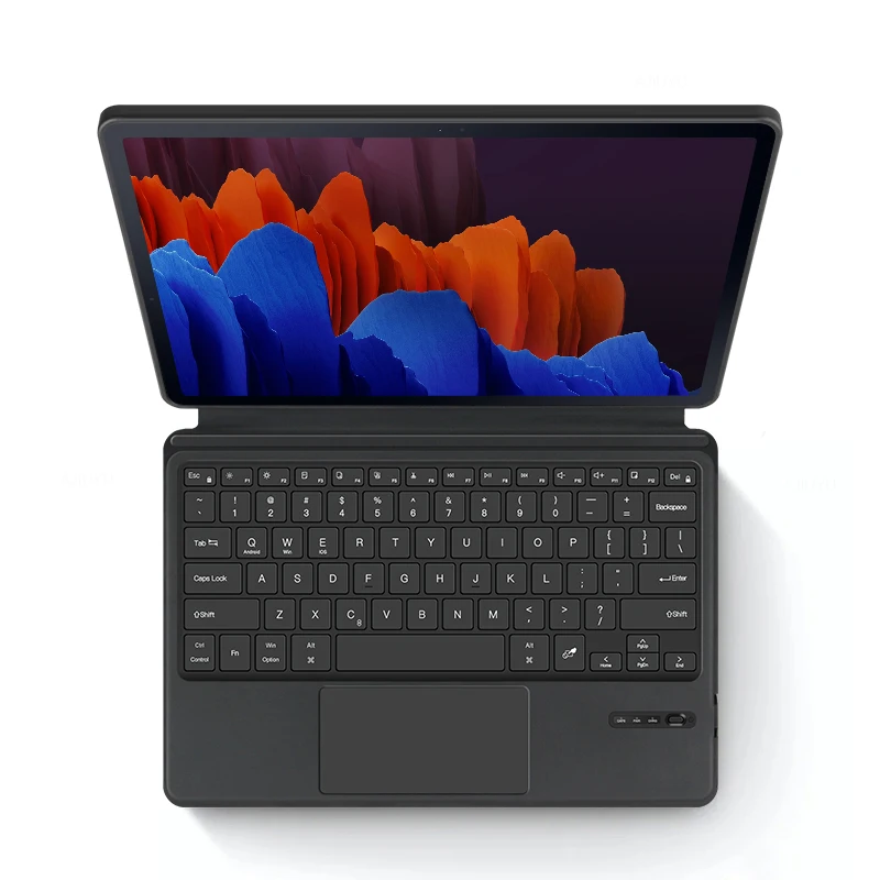 12.4 Inches Stylus Pen Adsorption Charging Waterproof Tablet Keyboard Cover Cases for Samsung Galaxy Tab S7+ 12.4 High Quality