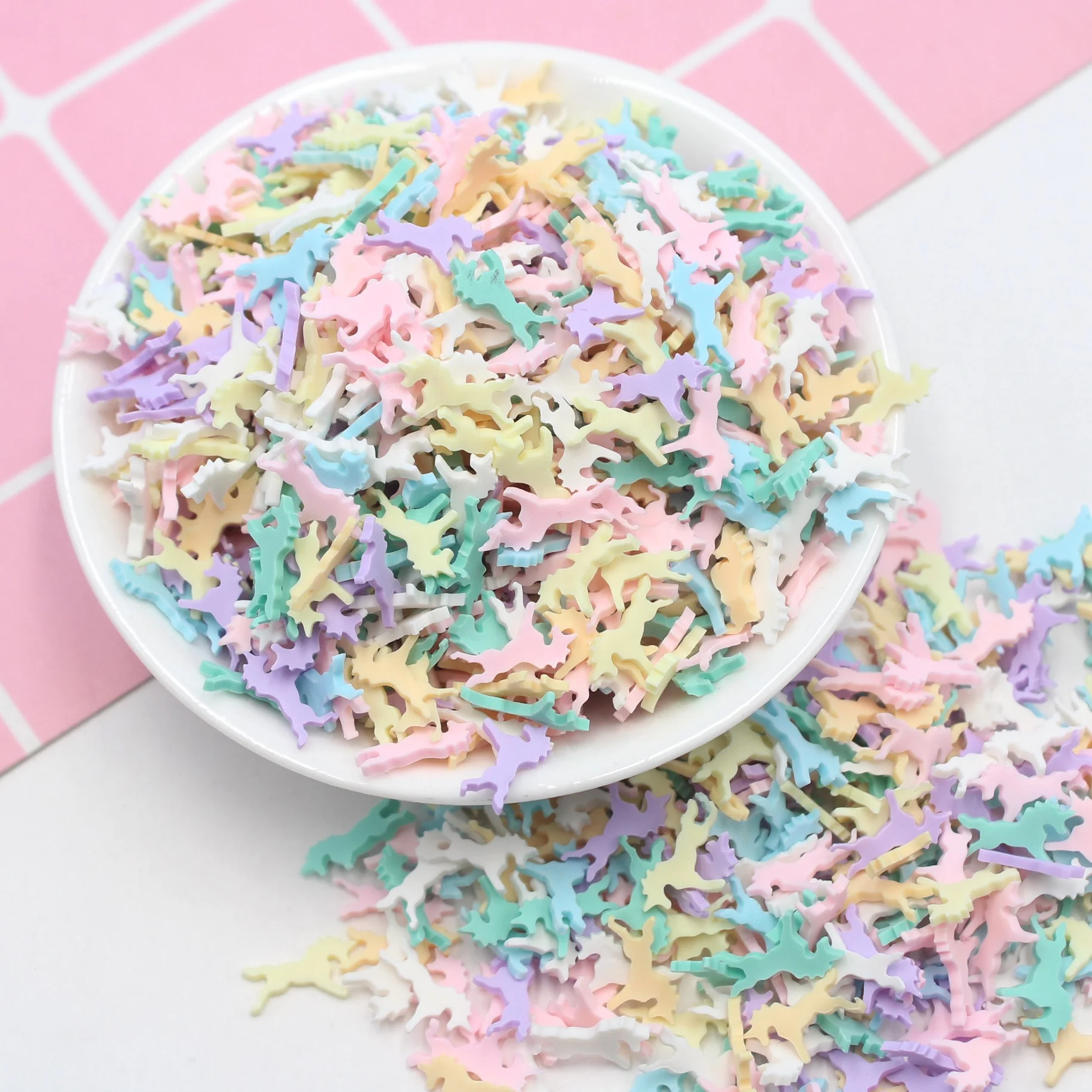 Полимерная мягкая глина 1 кг ломтики единорога миниатюрные мультяшных животных для самостоятельного изготовления слайма ногтевого дизайна