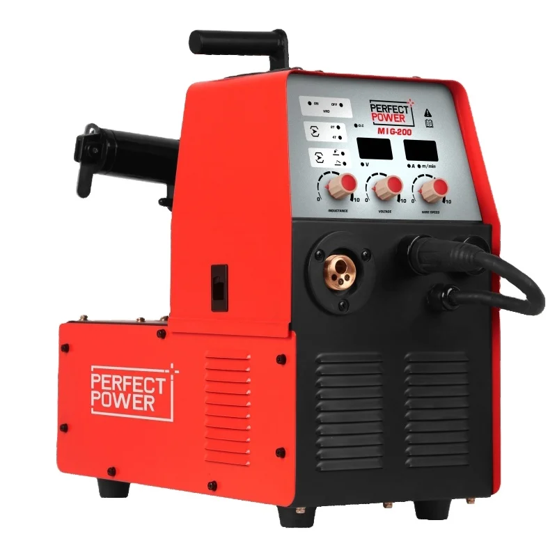 Perfectpower IGBT Technology Multi Function MIG MAG MMA TIG Flux Cored 1KG 5KG CO2 Gas Wire MIG Welder MIG200