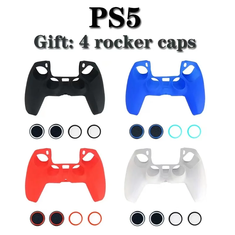 Новейший силиконовый защитный чехол для контроллера игры PS5 4 шт. светящиеся чехлы