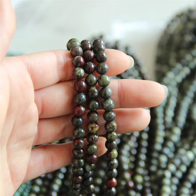 Wholesale Fashion Crystal Beads Natural Red Blood Jasper Mixed Colors 4mm Round Stone Beads for Jewelry Making