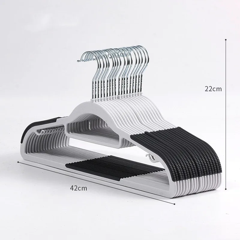 Lavinia Plastic Hanger Black Grey Color Non Slip Space Saving Clothes Hangers