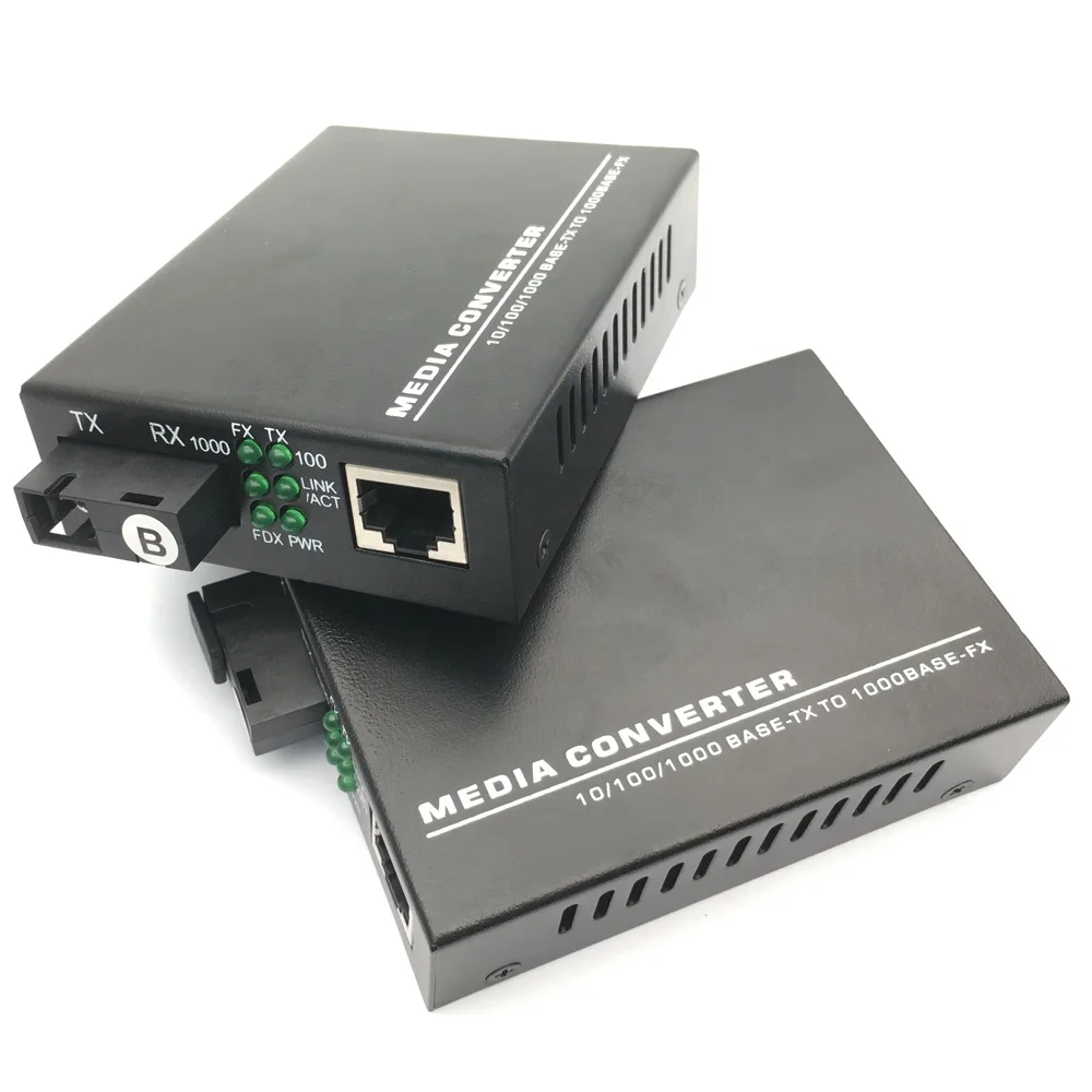 20KM 40KM 60KM 80KM  Fiber Optic Transceivers  10/100/1000Mbps Singlemode & Multimode Duplex SC to RJ45 Media Converter