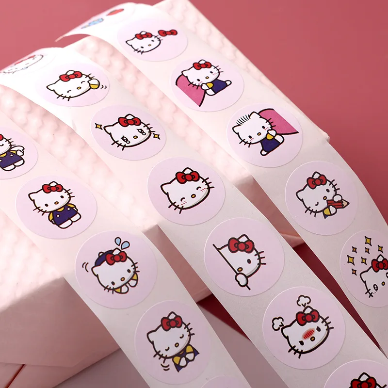 Girls Sticker Hello Kitty Stickers Label Roll Pink Best Sales Adhesive Cute Printing Customized OEM Custom Sticker Gift & Craft