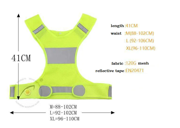 High visibility reflective safety warning vest with customized logo security vest
