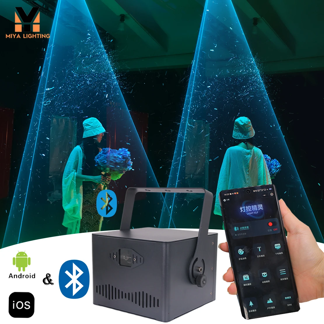 Лазерные сценические огни RGB 2 Вт