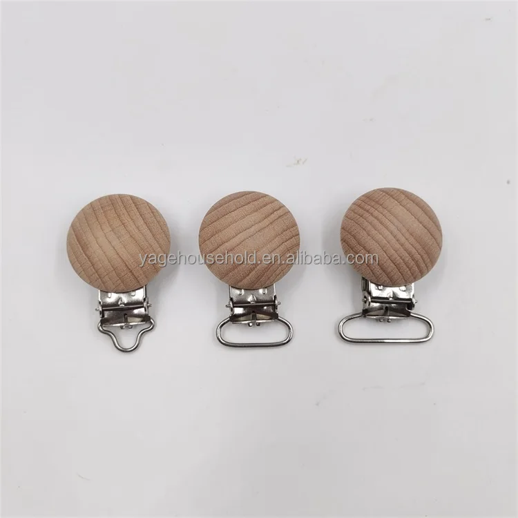 Natural Beech Wooden Pacifier Clip Baby Pacifier Clips Dummy Clips  DIY Pacifier Chain Nursing Accessory