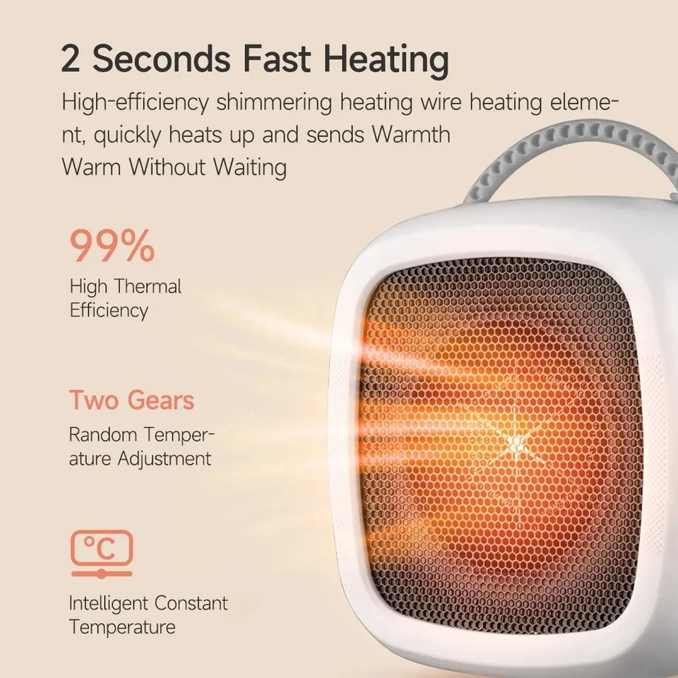 Portable desktop heater fan mini electric heaters home room office winter heating fan
